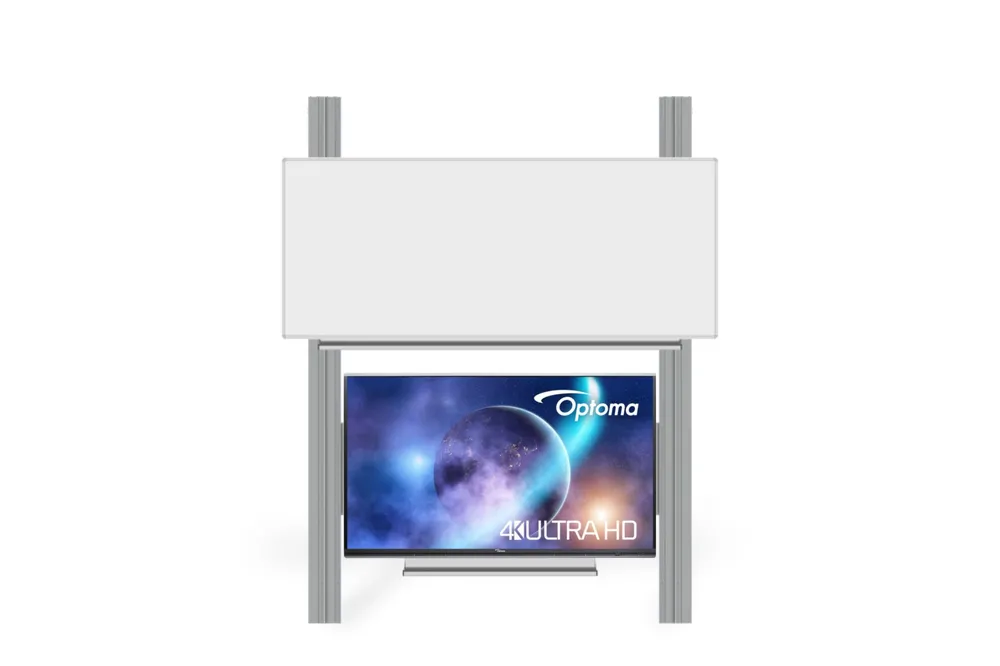 Interaktivní sestava LCD panel s přední krycí tabulí na PYLONU AL
